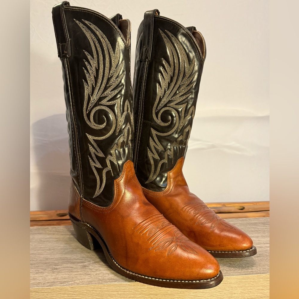 Men’s Cowboy Boots Texas Brand Size 9.5 D Style 9911 Made In The USA